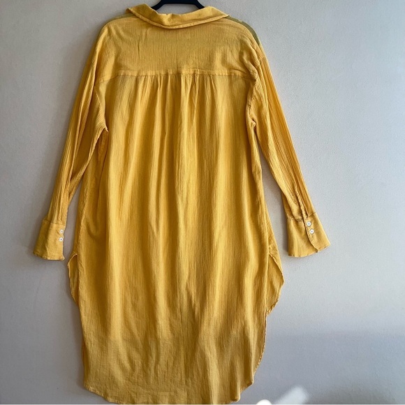 Anthropologie Cotton Oversized Beachy BohoDuster Tunic Shirt Button in M - Picture 9 of 15